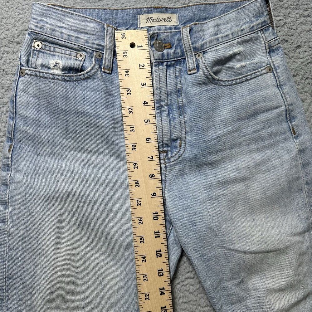 Madewell The Perfect Summer Jean Straight Light Wash Women's‎ Size 24 Raw Hem - Picture 3 of 10